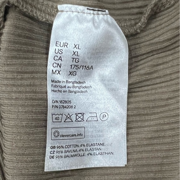 H&M Divided Tan Mock Neck Long Sleeve Mini Dress Size XL Women's - Picture 6 of 6